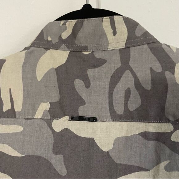 ASOS Antony Morato Grandad Collar Shirt In Camo - Picture 10 of 12